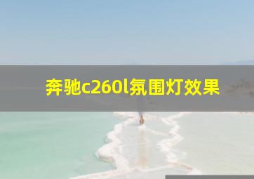 奔驰c260l氛围灯效果