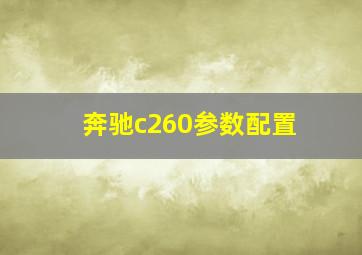 奔驰c260参数配置