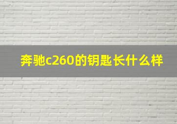 奔驰c260的钥匙长什么样