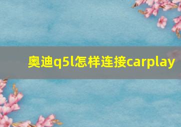 奥迪q5l怎样连接carplay