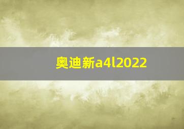 奥迪新a4l2022