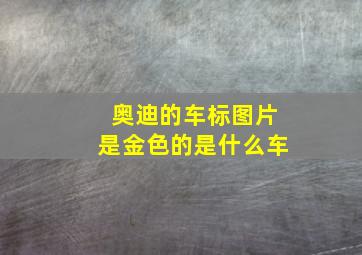 奥迪的车标图片是金色的是什么车