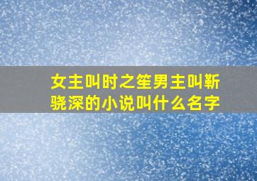 女主叫时之笙男主叫靳骁深的小说叫什么名字