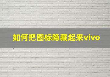 如何把图标隐藏起来vivo