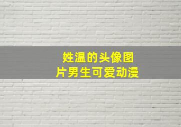 姓温的头像图片男生可爱动漫