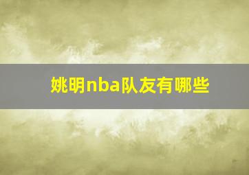 姚明nba队友有哪些