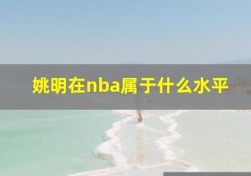 姚明在nba属于什么水平