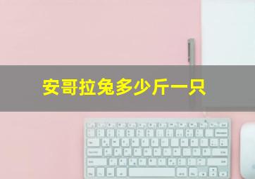 安哥拉兔多少斤一只