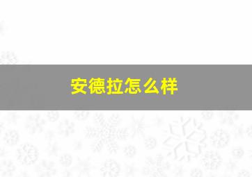 安德拉怎么样