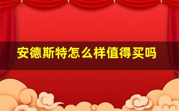 安德斯特怎么样值得买吗