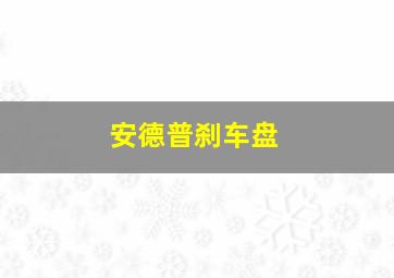 安德普刹车盘