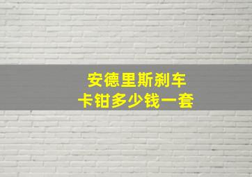 安德里斯刹车卡钳多少钱一套