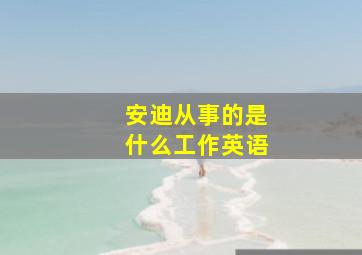 安迪从事的是什么工作英语