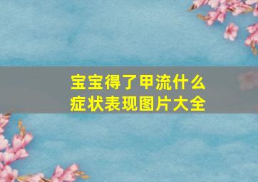 宝宝得了甲流什么症状表现图片大全