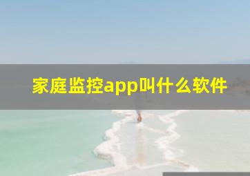 家庭监控app叫什么软件