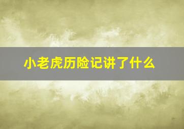 小老虎历险记讲了什么