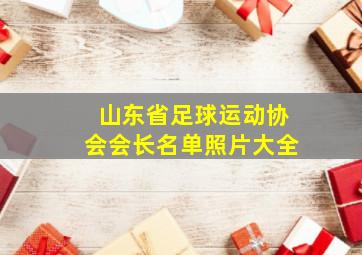 山东省足球运动协会会长名单照片大全