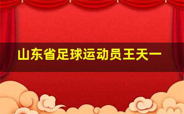 山东省足球运动员王天一