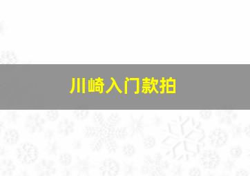 川崎入门款拍