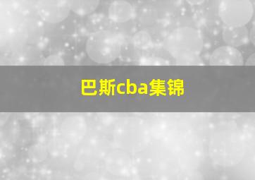 巴斯cba集锦