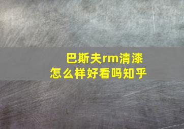 巴斯夫rm清漆怎么样好看吗知乎