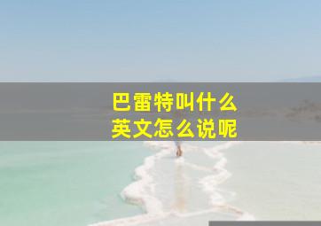 巴雷特叫什么英文怎么说呢