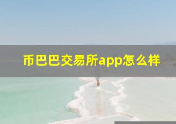 币巴巴交易所app怎么样