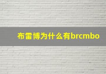 布雷博为什么有brcmbo