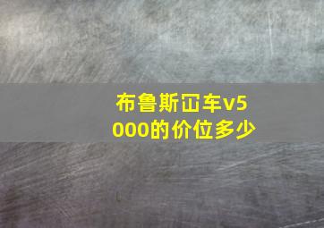 布鲁斯冚车v5000的价位多少