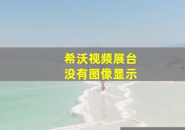 希沃视频展台没有图像显示