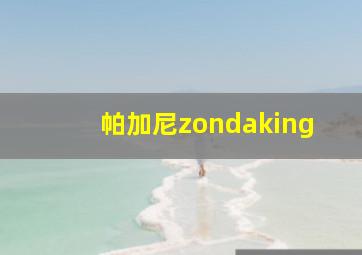 帕加尼zondaking