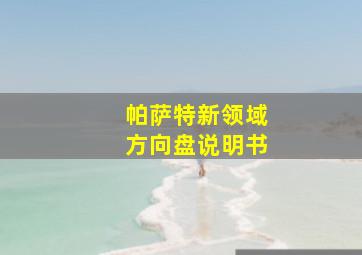 帕萨特新领域方向盘说明书