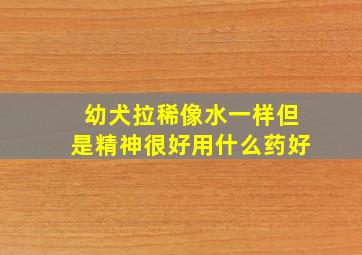 幼犬拉稀像水一样但是精神很好用什么药好