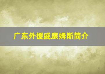 广东外援威廉姆斯简介