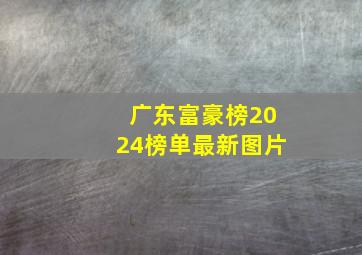 广东富豪榜2024榜单最新图片