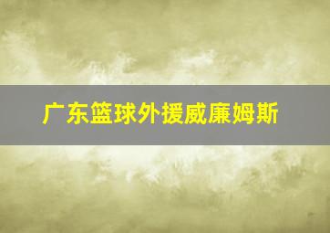 广东篮球外援威廉姆斯