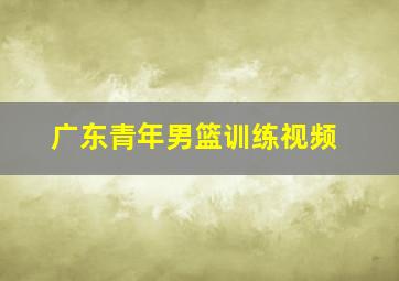 广东青年男篮训练视频