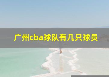 广州cba球队有几只球员