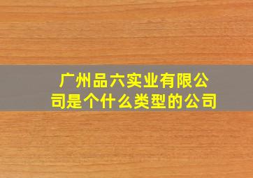 广州品六实业有限公司是个什么类型的公司