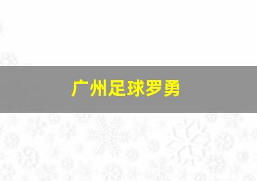 广州足球罗勇