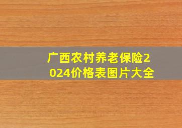 广西农村养老保险2024价格表图片大全