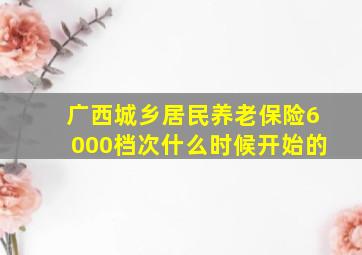 广西城乡居民养老保险6000档次什么时候开始的