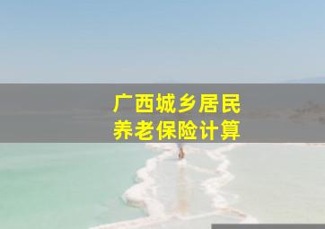 广西城乡居民养老保险计算