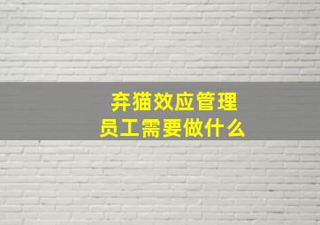 弃猫效应管理员工需要做什么