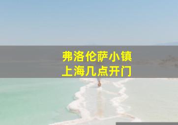 弗洛伦萨小镇上海几点开门