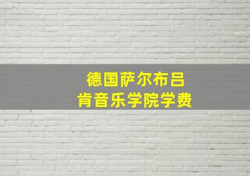 德国萨尔布吕肯音乐学院学费