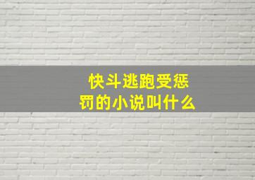 快斗逃跑受惩罚的小说叫什么