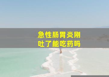 急性肠胃炎刚吐了能吃药吗