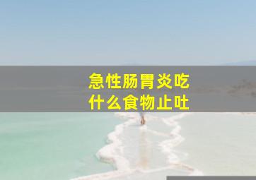 急性肠胃炎吃什么食物止吐