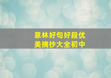 意林好句好段优美摘抄大全初中